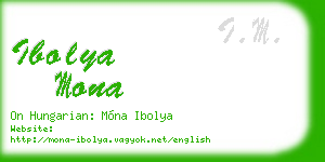 ibolya mona business card